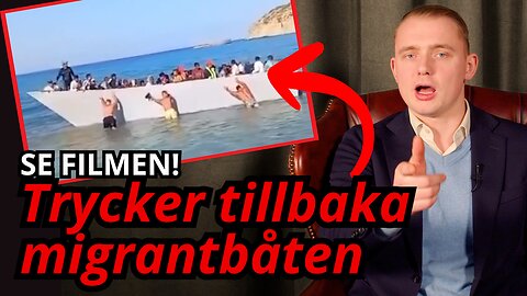 SE FILMEN: Lokalbor trycker tillbaka båt fylld med invandrare!