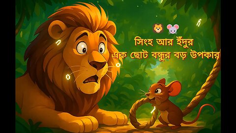 সিংহ আর ইঁদুরের হৃদয় ছোঁয়া বন্ধুত্ব | Bangla Moral Story | ToonyWorldAi