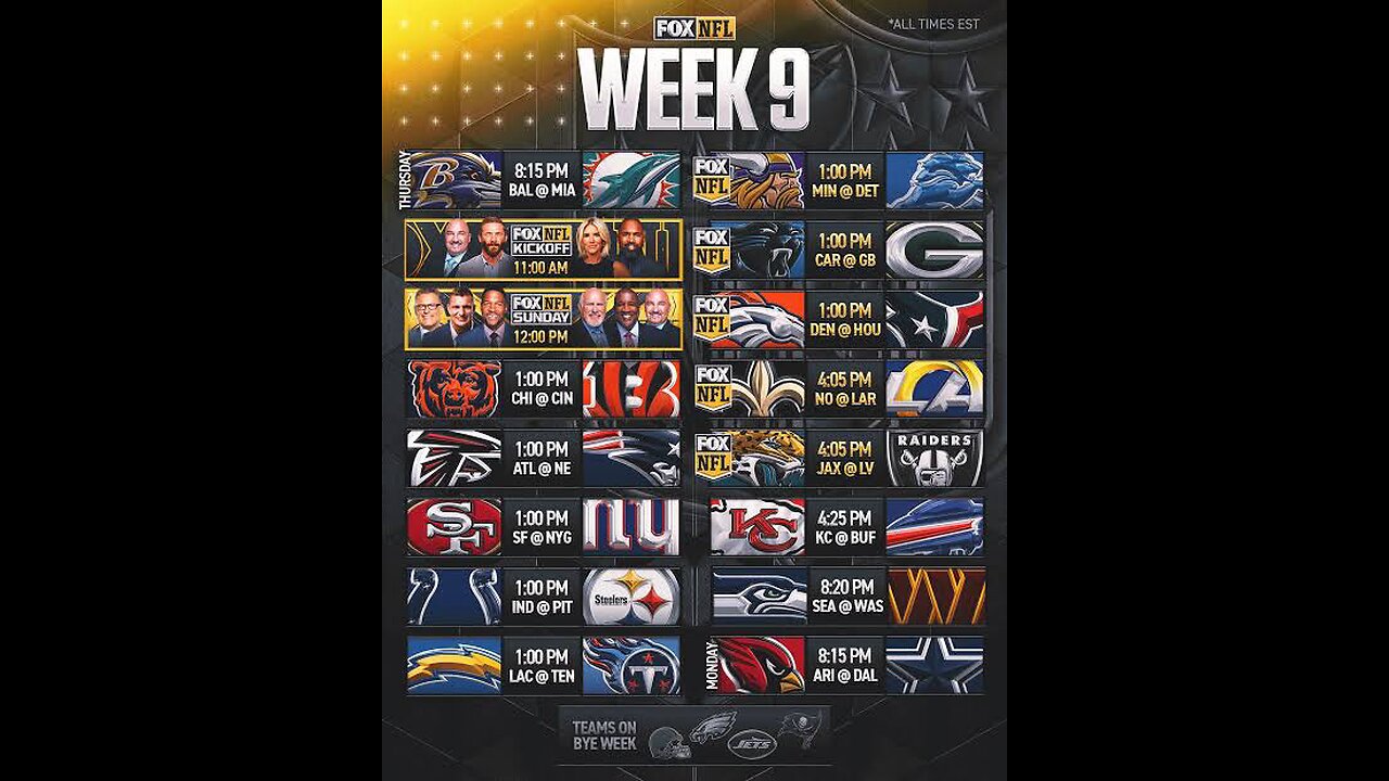 NFL WEEK 9 RECAP