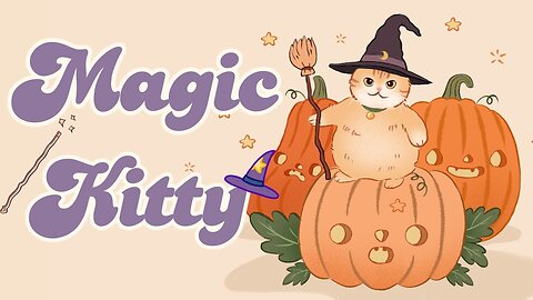 Halloween Kitty Magic Lofi 🪄🔮1 Hr Song🌟 lofi chill【Cute lofi music mix】🎶study aesthetic chill 🎃👻