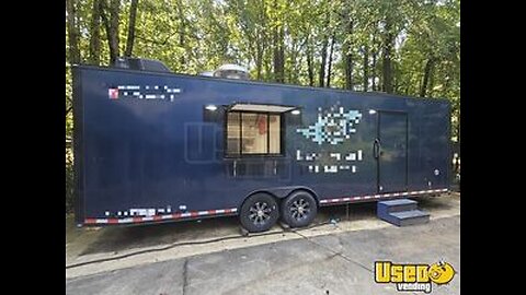 2021 8' x 28' Kitchen Food Trailer with Fire Suppression System | Concession Trailer