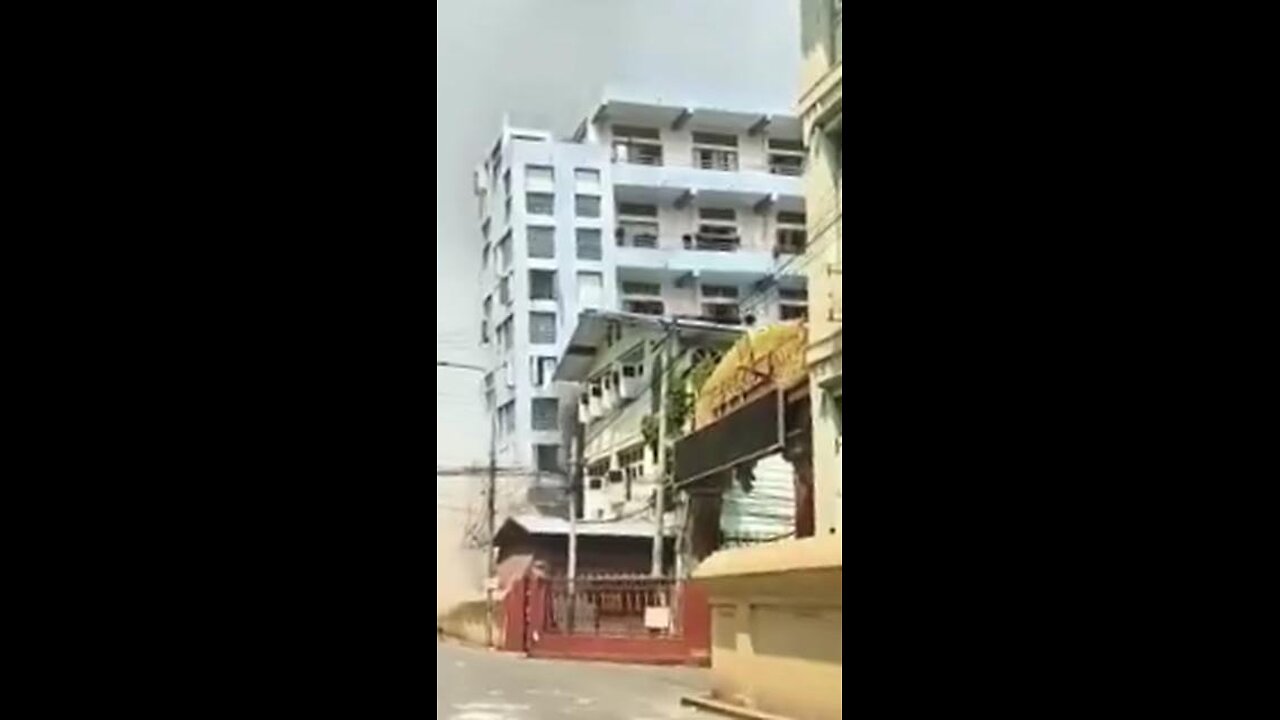 Multi-story building collapses after earthquake in Mandalay, Burma Myanmar, Thailand