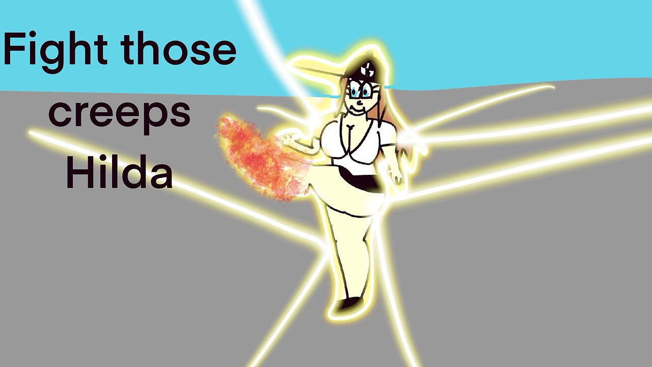 Hilda fights fallen creeps