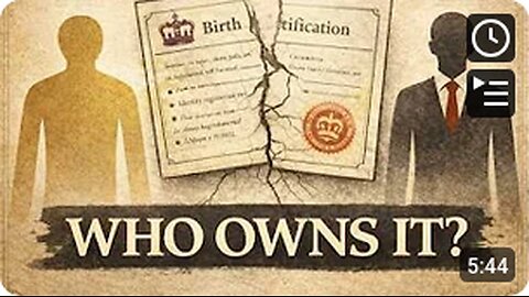 Who Owns The Birth Certificate - You or The State? - By ChristianRemedyInLaw