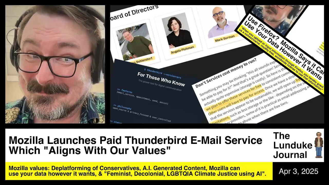 Mozilla Launches Paid Thunderbird E-Mail Service Which "Aligns With Our Values"