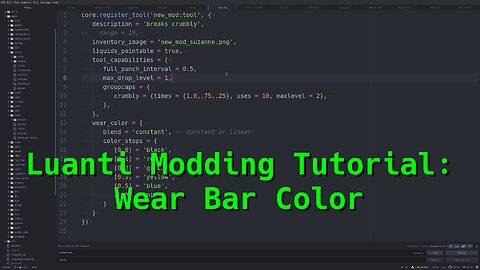 Luanti Modding Tutorial: Wear Bar Color