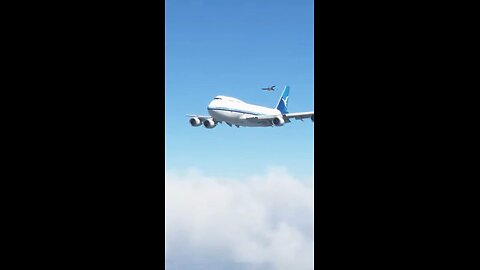 Boing 747 strikes bird and engine is down