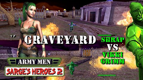 Army Men: Sarge's Heroes 2 - Multiplayer Game - Graveyard (PS2)