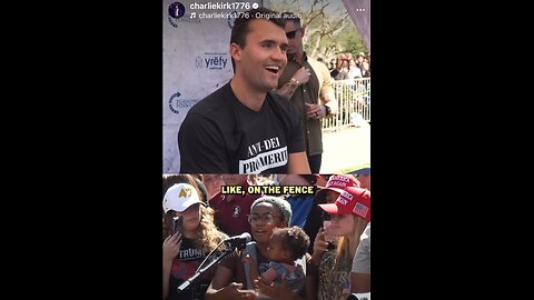 Charlie Kirk speaking with young black mother on Conservatism