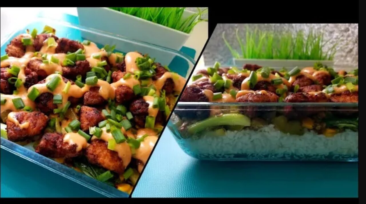 ALL IN ONE DISH |CHICKEN,VEGETABLE,SALAD & RICE