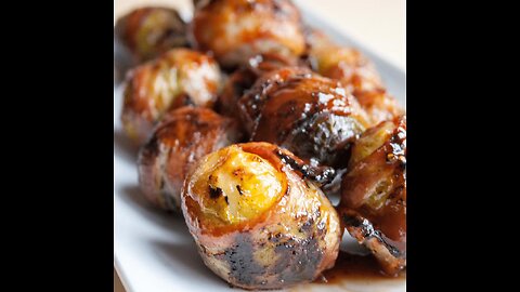 Dangerously Addictive BBQ Bacon Wrapped Brussel Sprouts