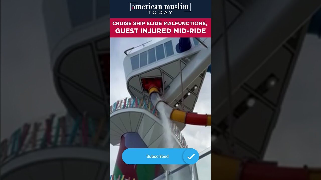 Cruise ship slide malfunctions - Guest Injured Mid-Ride.