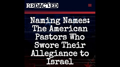 American Pastors Called To Promote Israeli State' Agenda