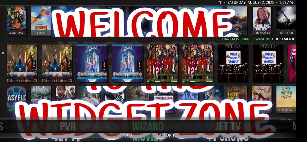 NEW UPDATED WIDGET ZONE KODI BUILD