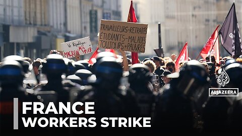 France workers strike as protests erupt over government budget cuts
