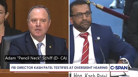 Adam "Pencil Neck" Schiff (D-CA) barks at Kash Patel * 9/16/25