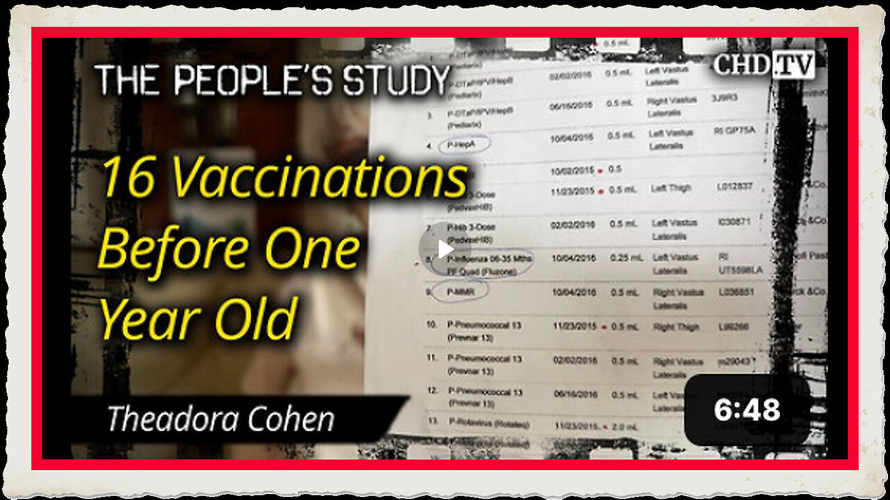 16 Vaccinations Before One Year Old