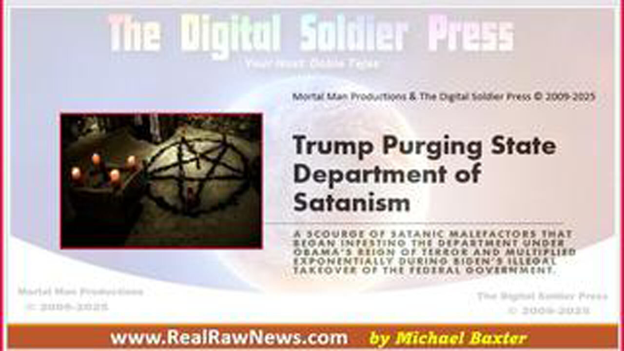 TRUMP PURGING THE STATE DEPARTMENT OF SATANISM