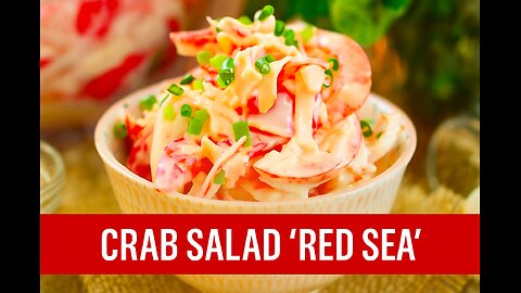 CRAB SALAD "RED SEA" | Just 5 minutes | Step-by-step recipe🦀🥗⏱️