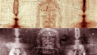 081125 The Roman linen cloth, the Shroud of Jesus. The appearance of Sean's face is like Moses