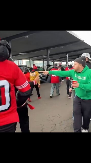 49ers fan records how Eagle fans treated him before vs after the game