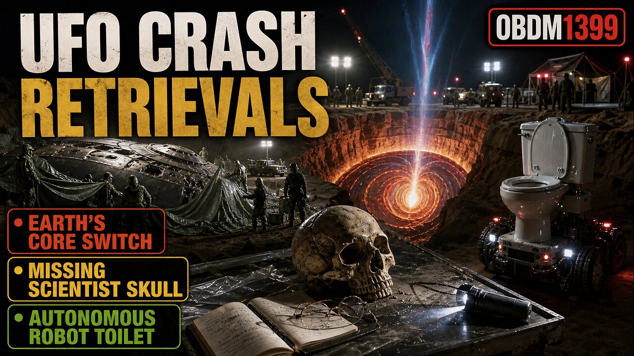 OBDM1399 - UFO Crash Retrievals | Earth’s Core Switch | Scientist Skull | Autonomous Robot Toilet