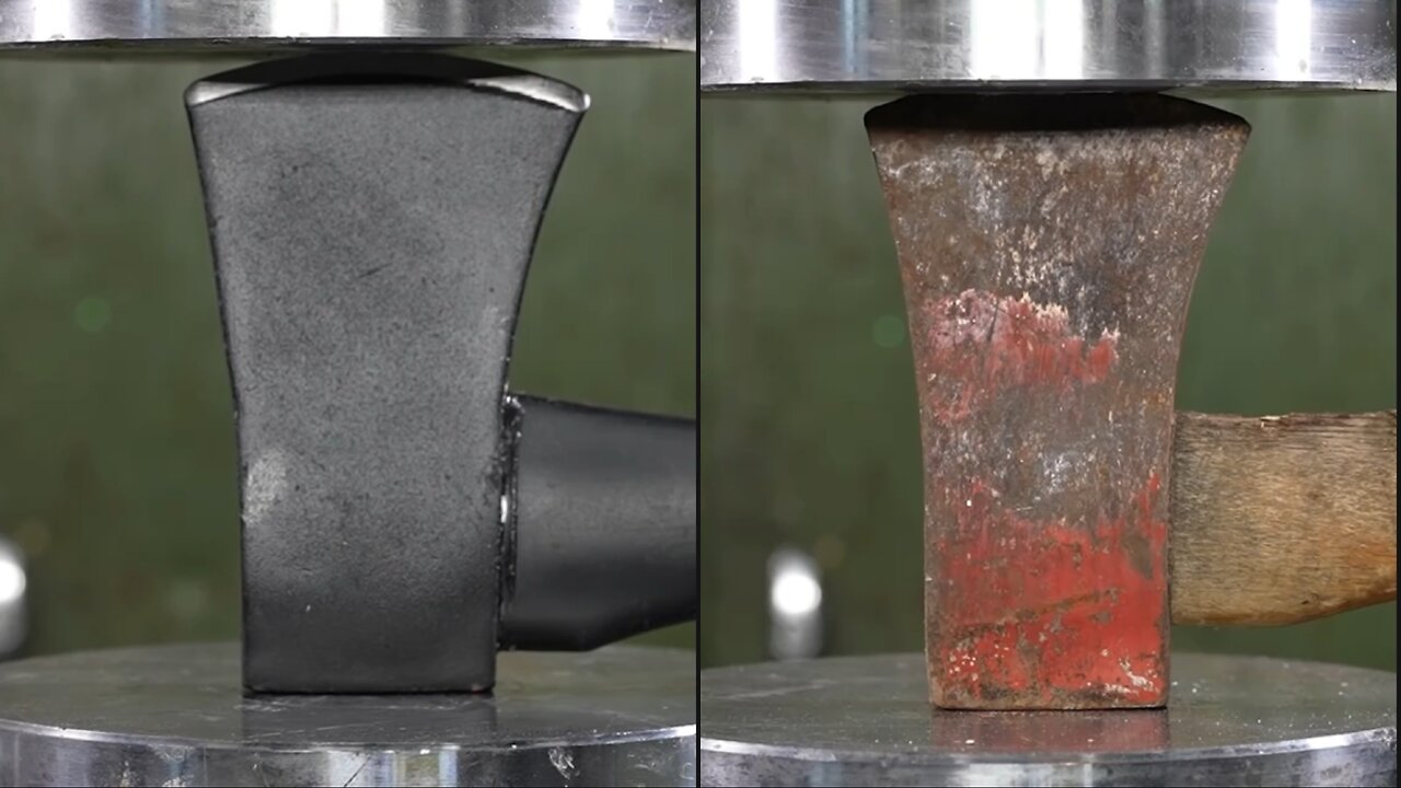 #Hydraulic_Piston_vs_Axe_ASMR💀🔥