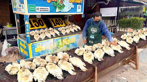 Non Stop Orders! Amazing Fish Master! Grilled The Popular Tilapia Fish | Thai Street Food