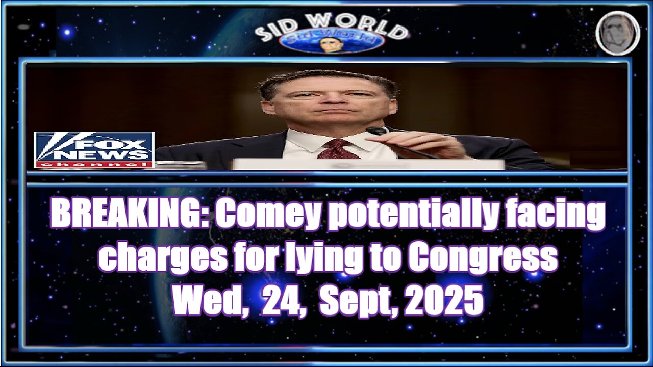 BREAKING Comey potentially facing charges for lying to Congress
