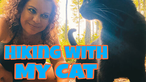 I love my walks with my black cat