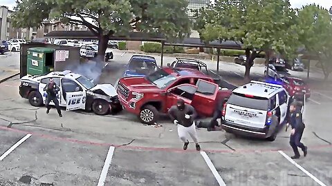 Dallas Police Shoot Armed Suspect After Stolen Pickup Truck Rams Cruisers#7026