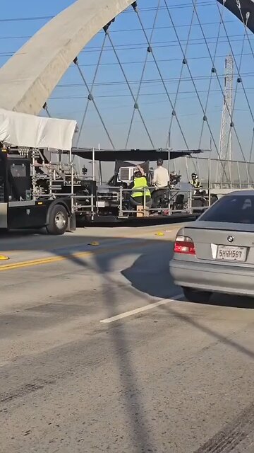 Looks like someone's filming a movie...or maybe a really elaborate commercial for a