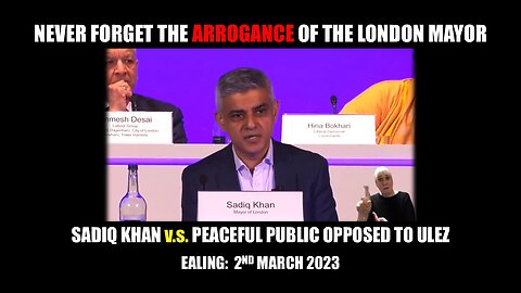 Never forget the ARROGANCE of our London Mayor!