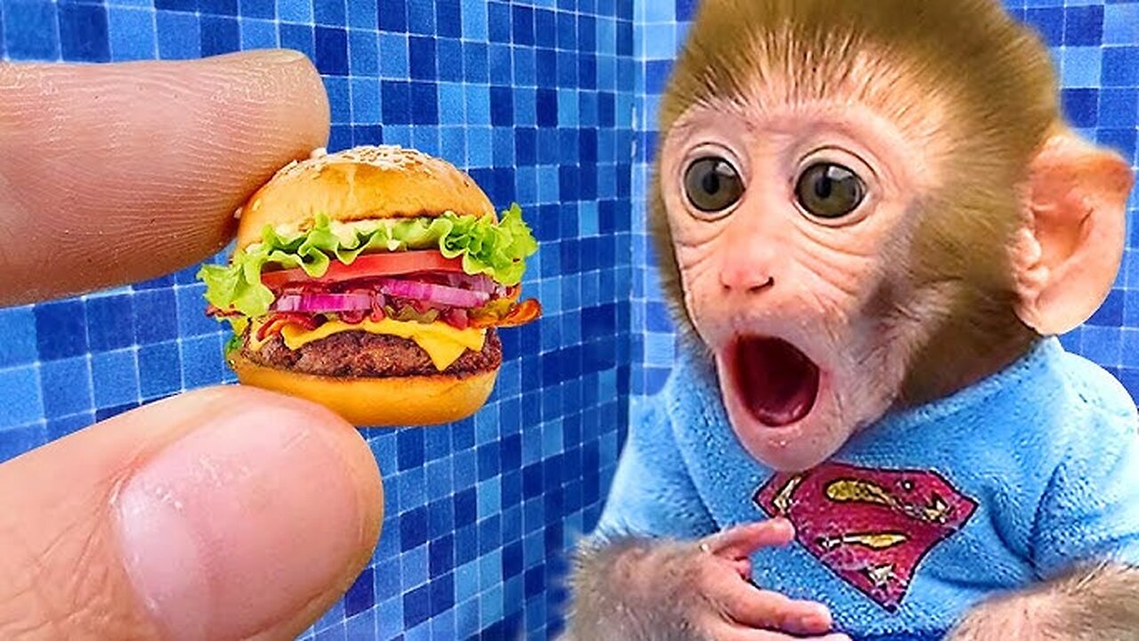 Bonmonkeykiki going to supper market & supping|| Animalht video..