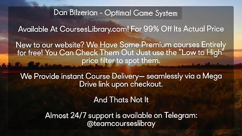 (courseslibrary.com)Dan Bilzerian - Optimal Game System Course download