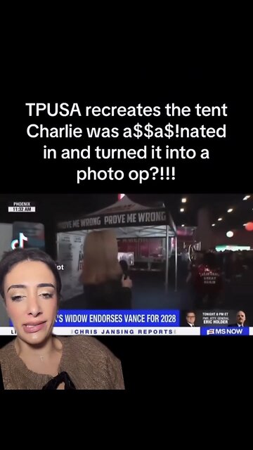 TPUSA recreates the tent Charlie was a$$a$!nated in and turned it into a photo op?!"!
