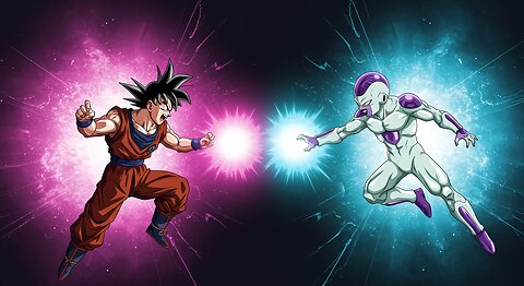 Epic Anime Battle: Goku vs Frieza – Intense Energy Blast Showdown!