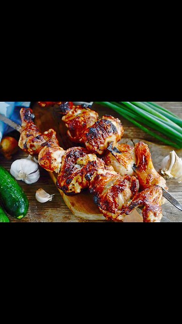 Juicy chicken kebab