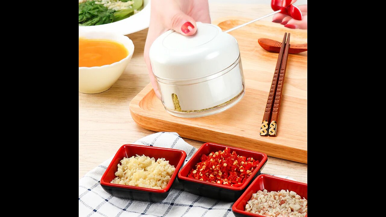 Manual Garlic_Ginger Crusher With Storage Pot, Safe Kitchen Gadget For Potato, Chili, Ginger, Onion