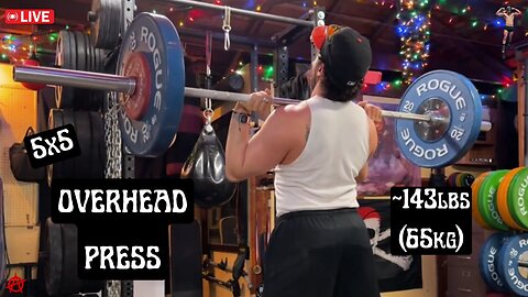 5x5 w/ ~143lbs (65kg) Raw Overhead Press