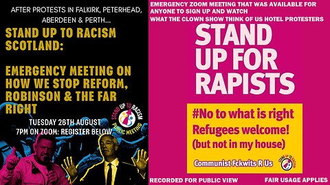 Stand Up to Grapism - Clown Show Response to Migrant Hotel Protests