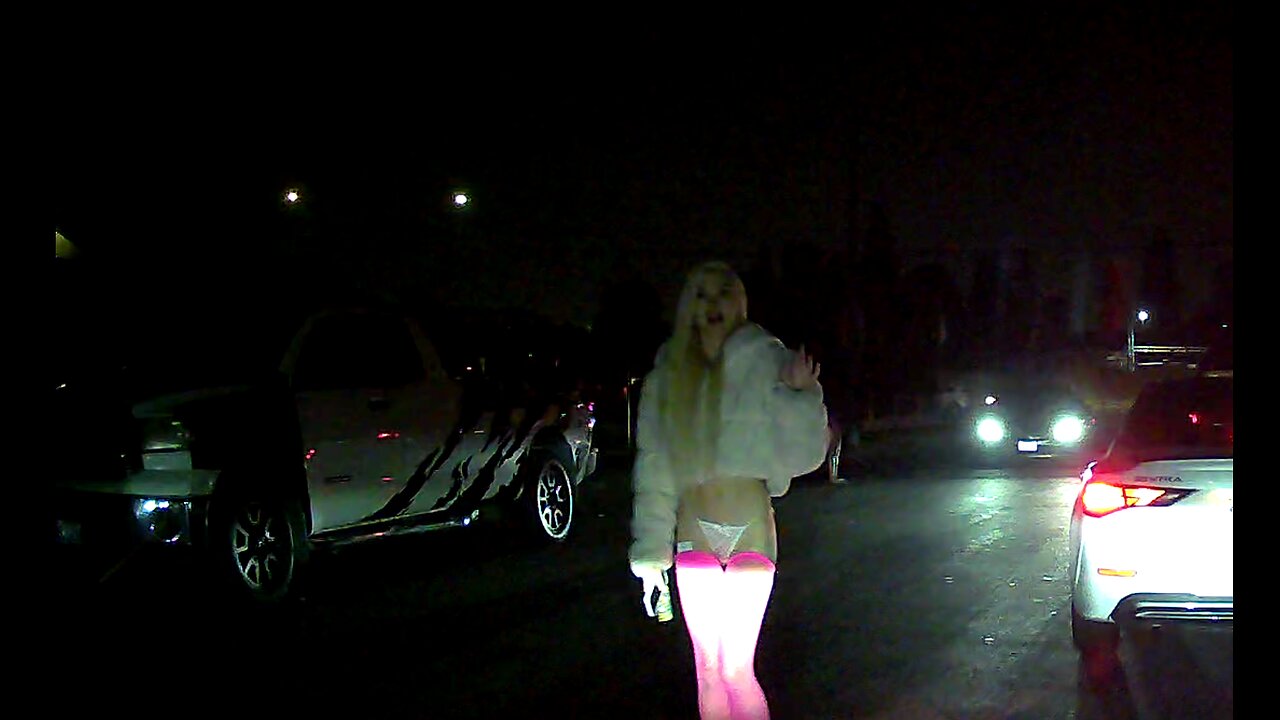 Driver POV of a typical night in South L.A.