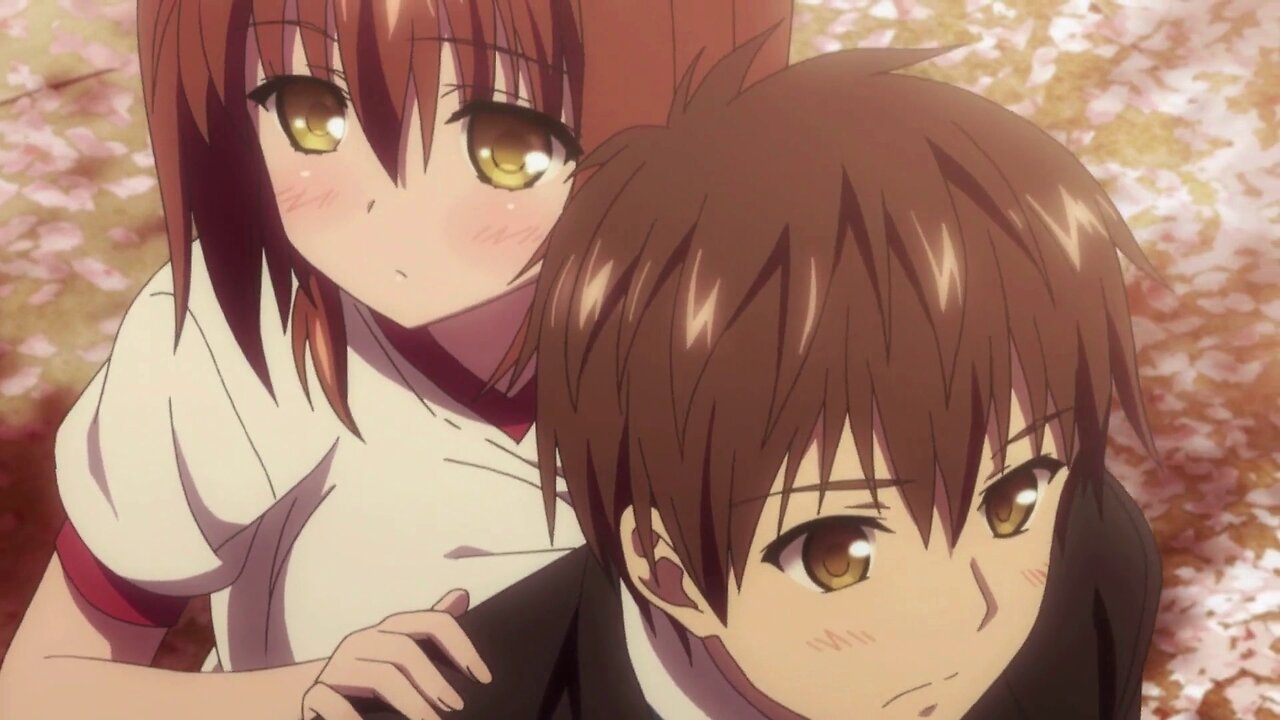 Absolute Duo - Tooru carries Miyabi on his back