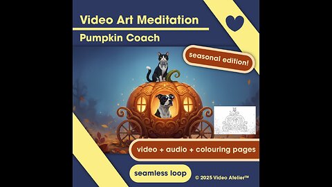 🎃Video Art Meditation Relaxation Stress-Relief Colouring Pages Animal 4K Lofi Music Halloween Decor