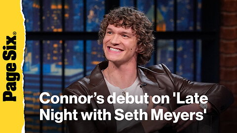 'Heated Rivalry' star Connor Storrie makes late night debut on Seth Meyers after Golden Globes whirlwind