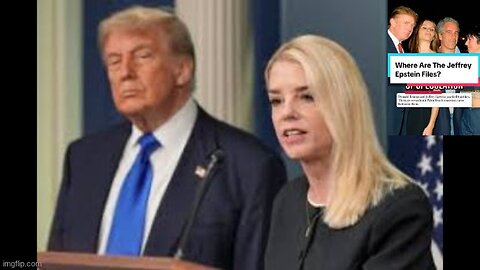 WHAT IS IT THAT TRUMP AND BONDI ARE ATTEMPTING TO HIDE⁉️ WE ALL KNOW THAT EPSTEIN IS STILL ALIVE❗