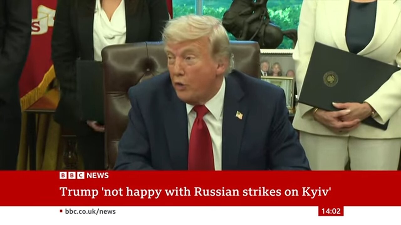 President Trump says he is 'not happy' with deadly Russian strikes on Ukraine