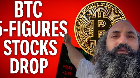 BITCOIN BACK TO 5 FIGURES, HUGE DROP IN THE STOCK MARKET