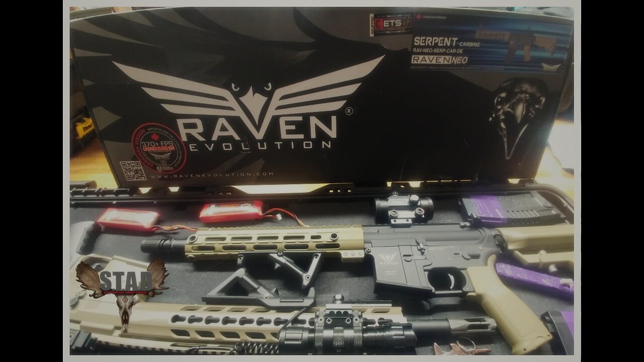 THE RAVEN NEO SERPENT CARBINE BK/TAN - AIRSOFT AEG (WINGS CLIPPED EDITION)
