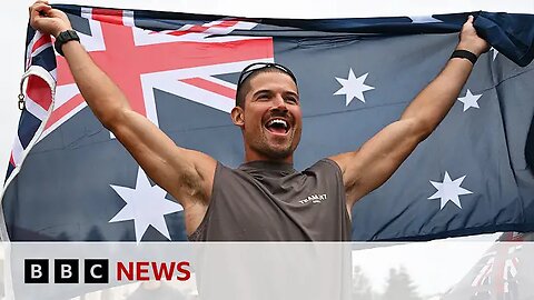 British man claims record-breaking fastest run across Australia | BBC News